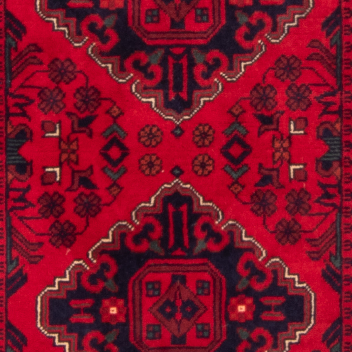 Løber Afghansk tæppe - 292 x 90 cm - rød