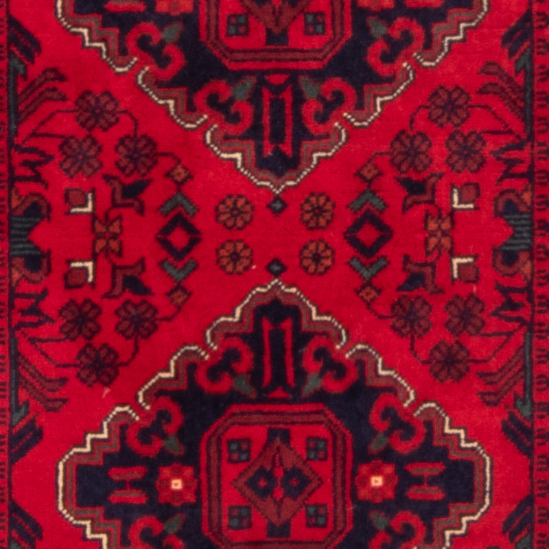 Løber Afghansk tæppe - 292 x 90 cm - rød