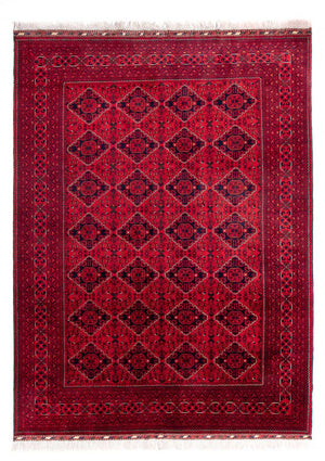 Afghansk tæppe - 345 x 244 cm - rød