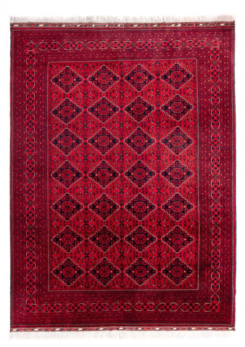 Afghansk tæppe - 345 x 244 cm - rød