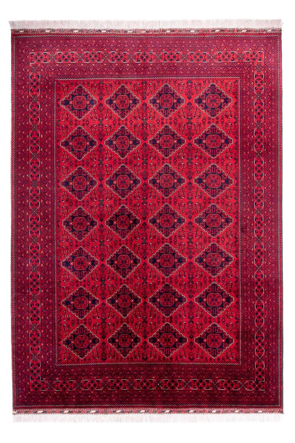 Afghansk tæppe - 346 x 246 cm - rød