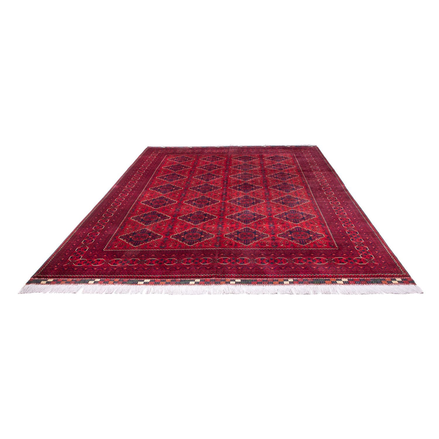 Afghansk tæppe - 346 x 246 cm - rød