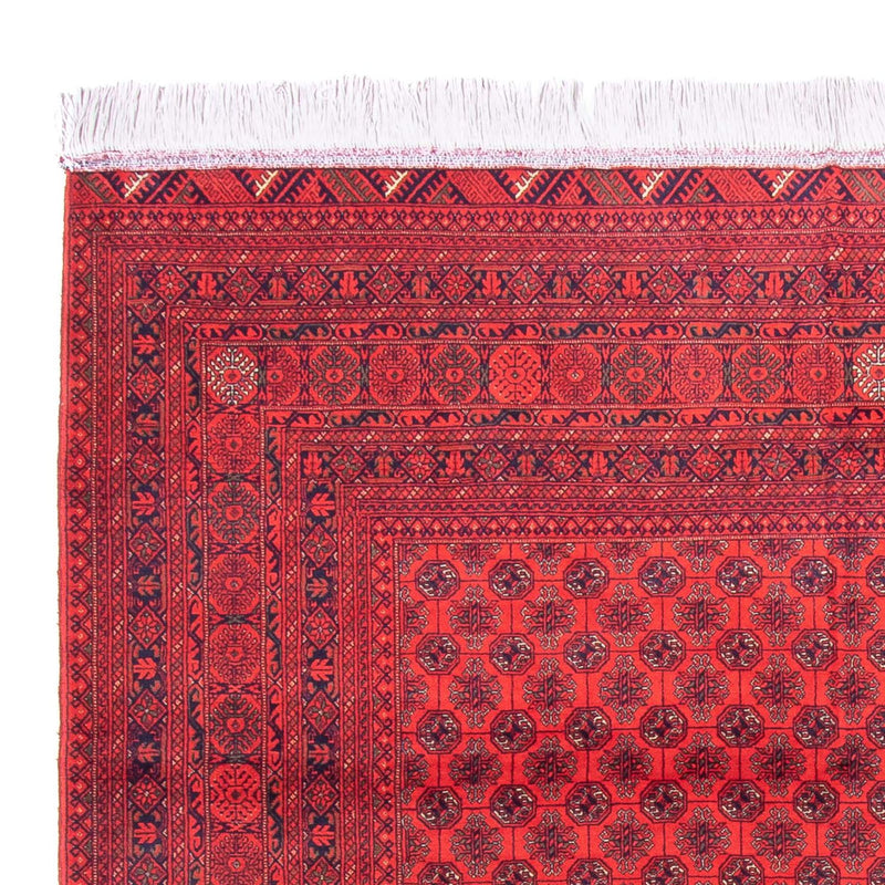 Afghansk tæppe - 387 x 298 cm - rød