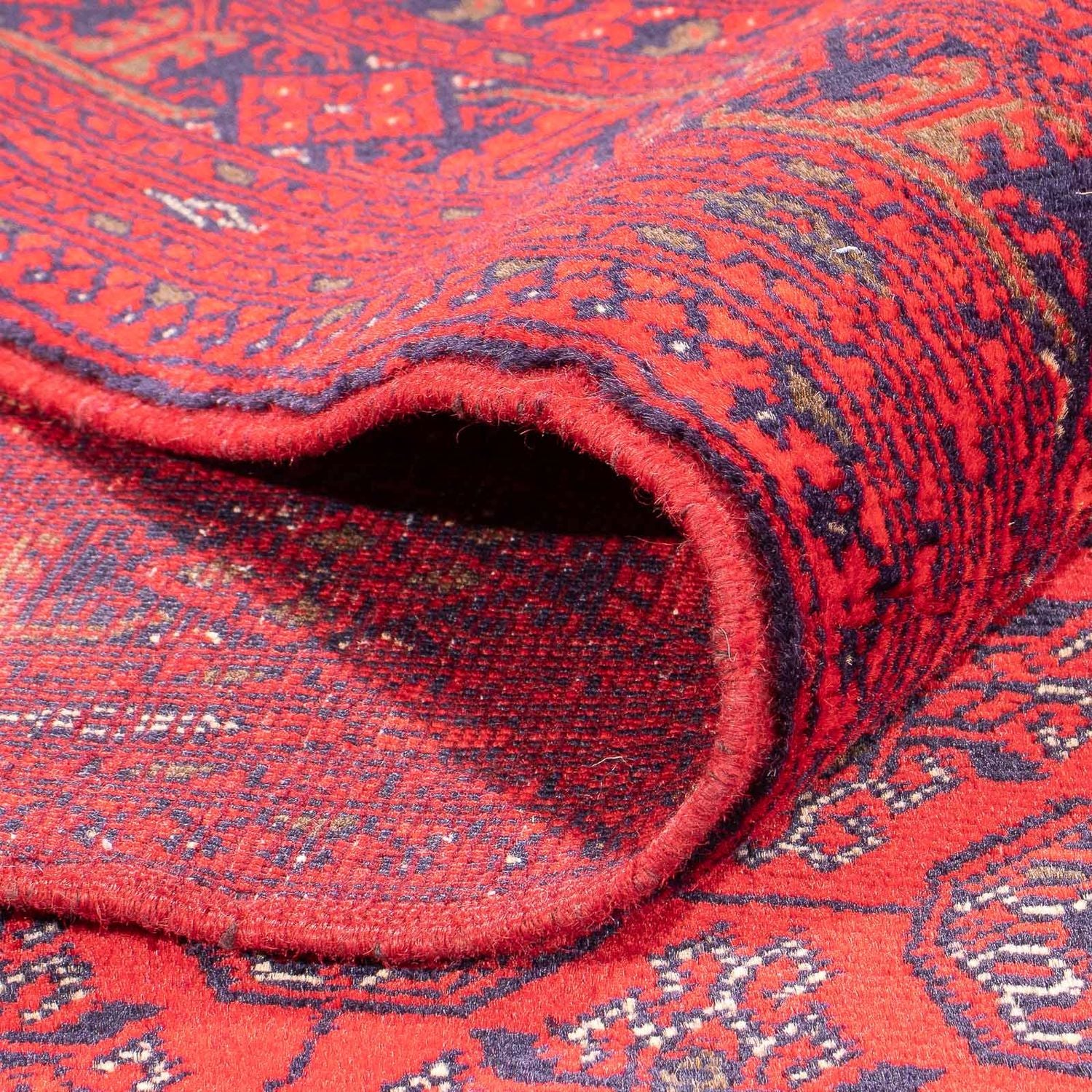 Afghansk tæppe - 387 x 298 cm - rød