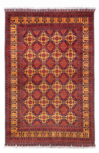 Afghansk tæppe - 296 x 197 cm - mørk beige