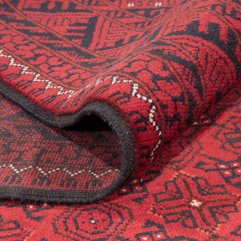 Afghansk tæppe - 296 x 193 cm - rød