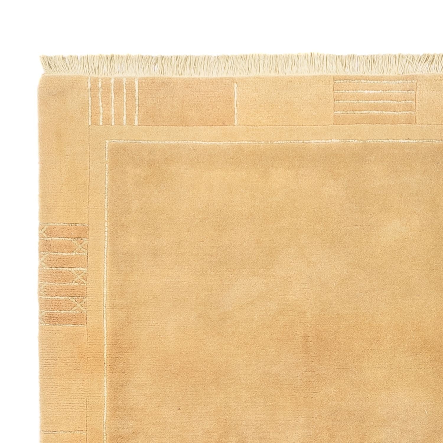 Nepal Tæppe - 242 x 166 cm - lys beige