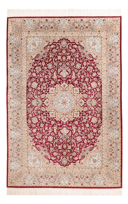 Silketæppe - Ghom Silk - Premium - 227 x 145 cm - rød