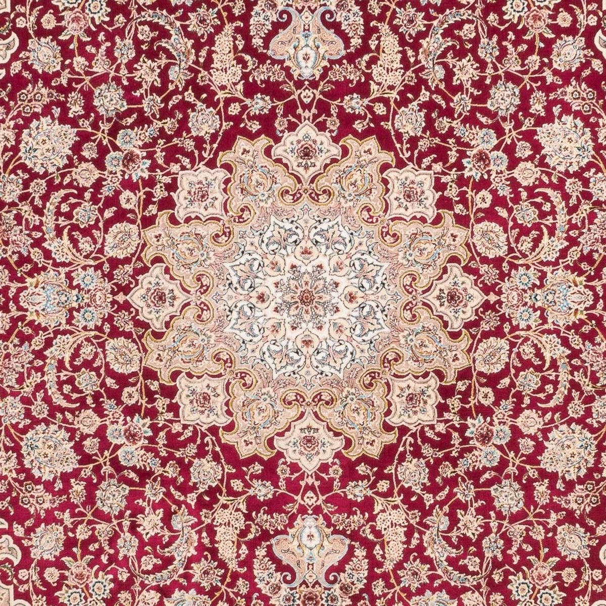 Silketæppe - Ghom Silk - Premium - 227 x 145 cm - rød