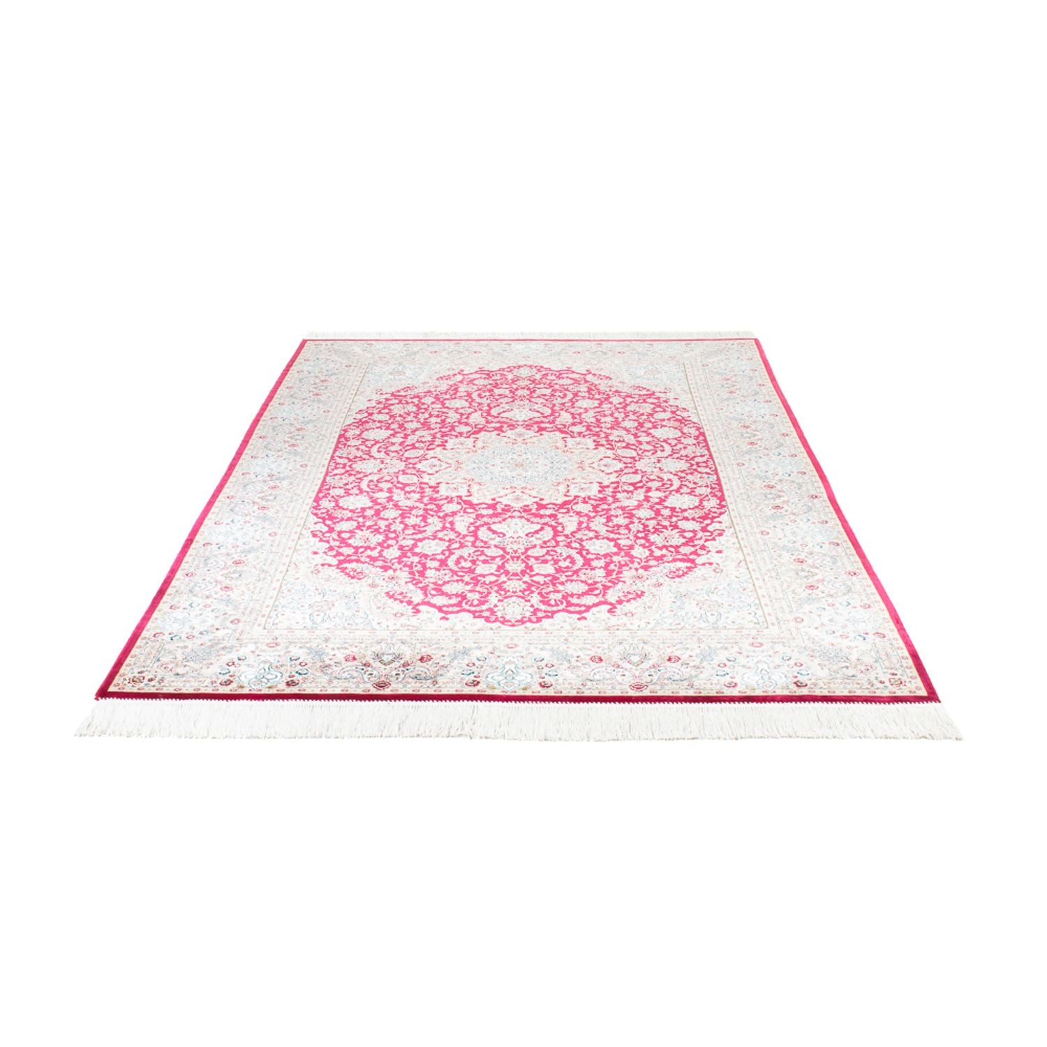 Silketæppe - Ghom Silk - Premium - 227 x 145 cm - rød