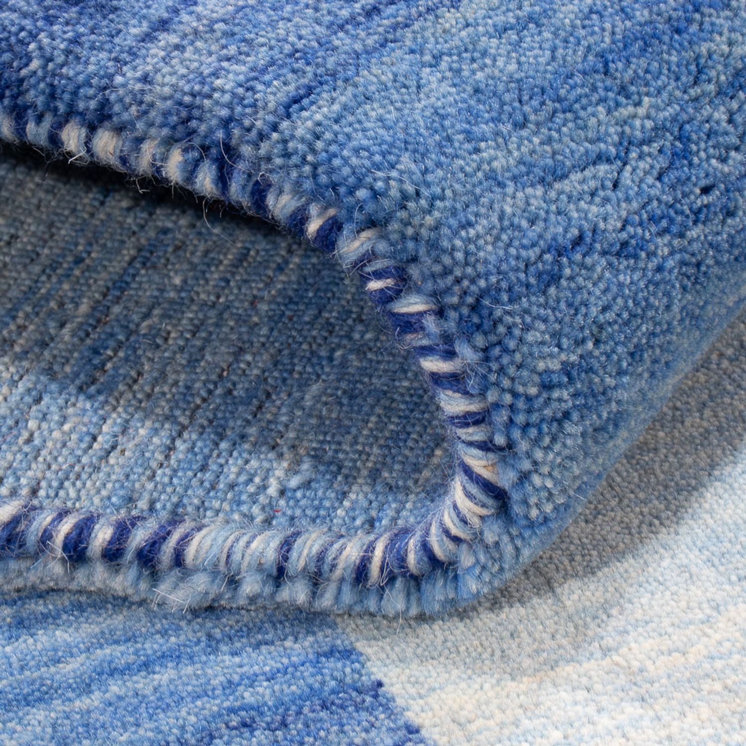 Gabbeh Tæppe - Loribaft Softy - 185 x 123 cm - blå
