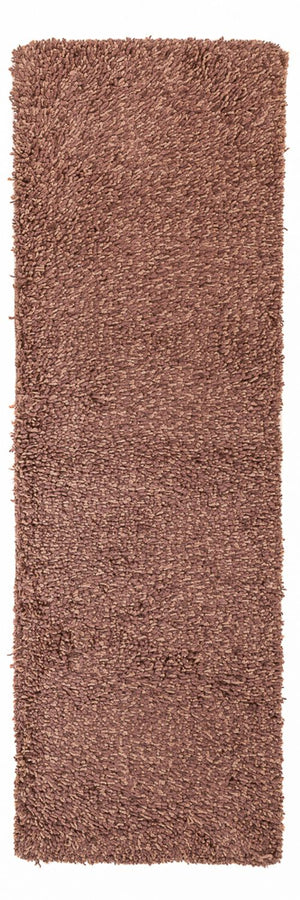 Løber Tæppe med høj pæl - 203 x 64 cm - brun