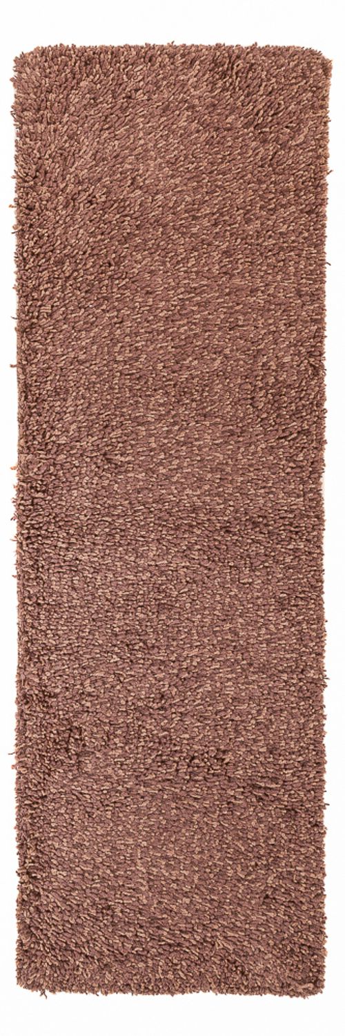 Løber Tæppe med høj pæl - 203 x 64 cm - brun