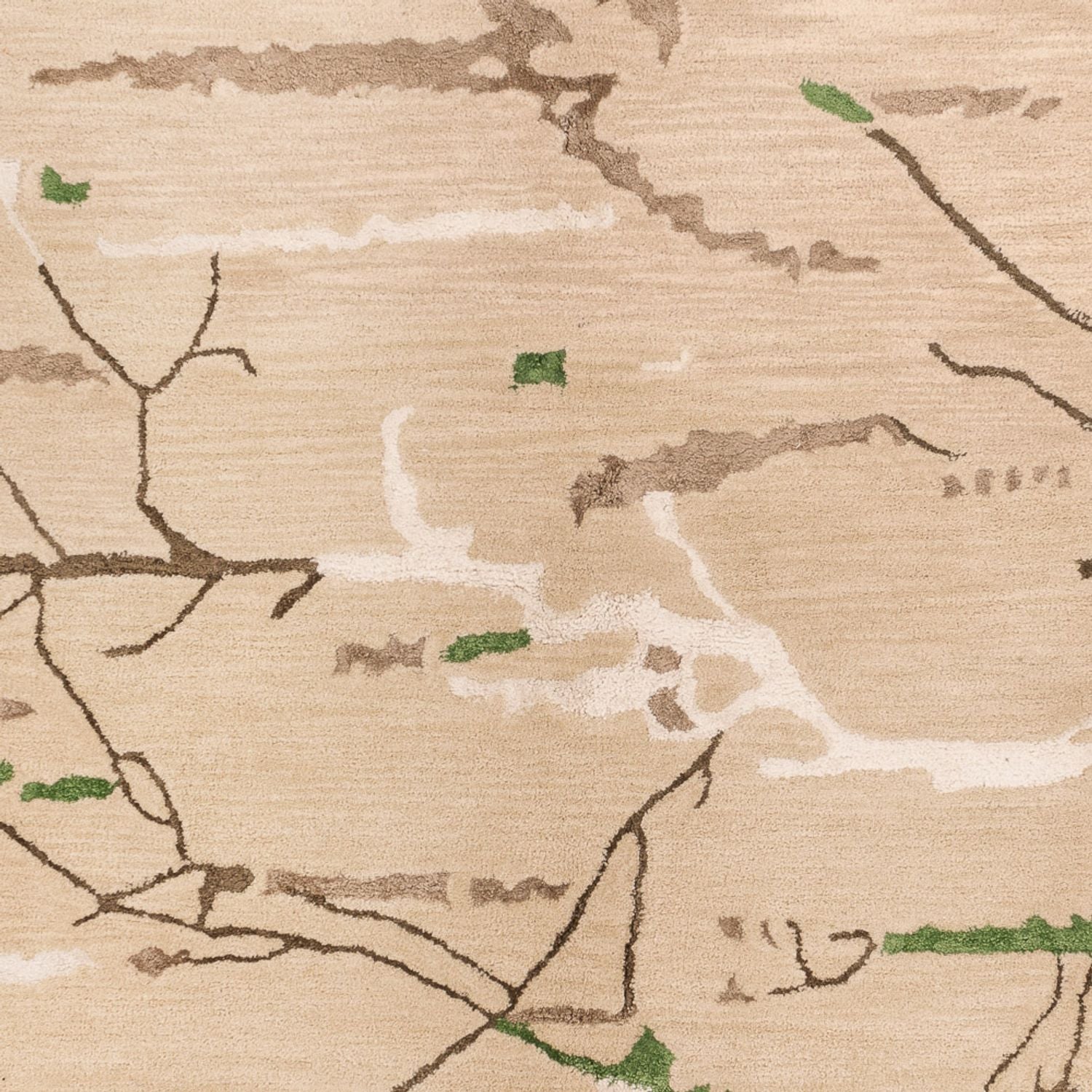Designer tæppe - 242 x 152 cm - beige