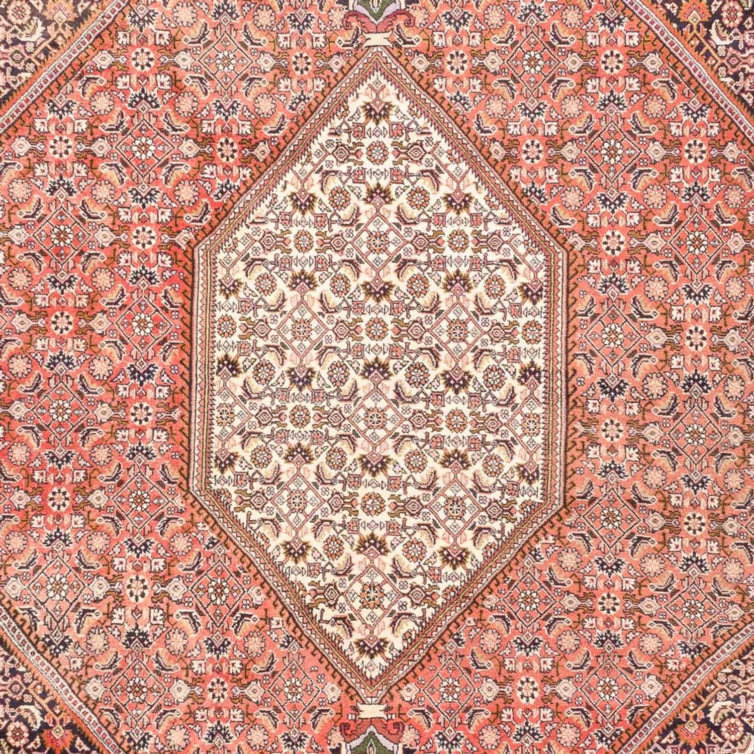 Persisk tæppe - Bijar - 287 x 198 cm - lysrød