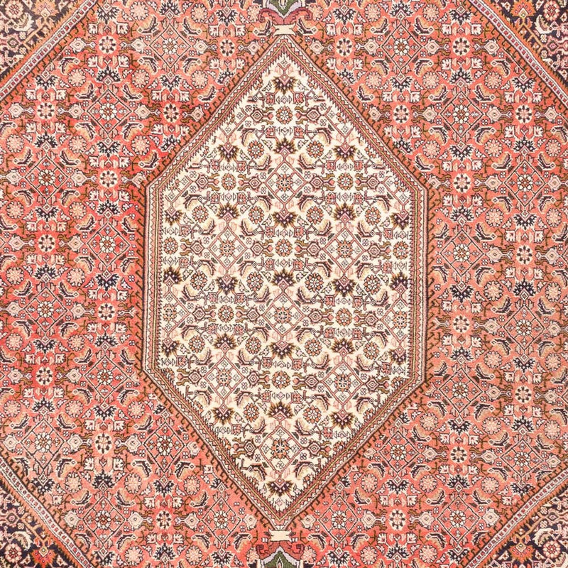 Persisk tæppe - Bijar - 287 x 198 cm - lysrød