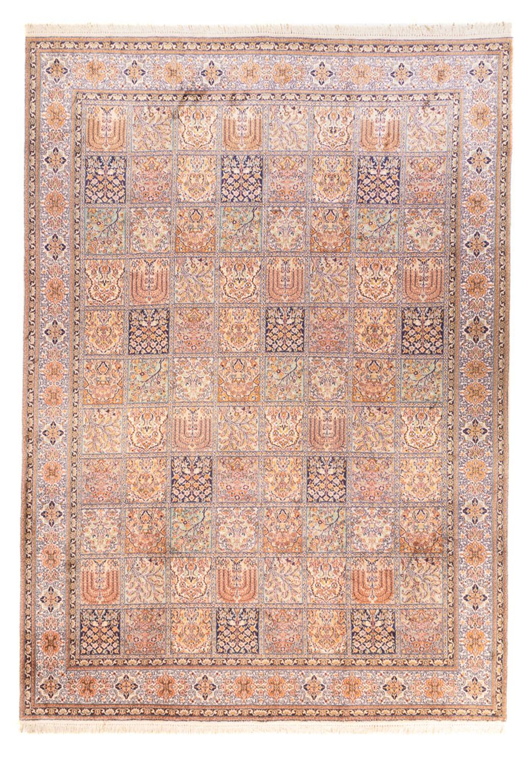 Silketæppe - Kashmir Silk - 337 x 247 cm - lysrød