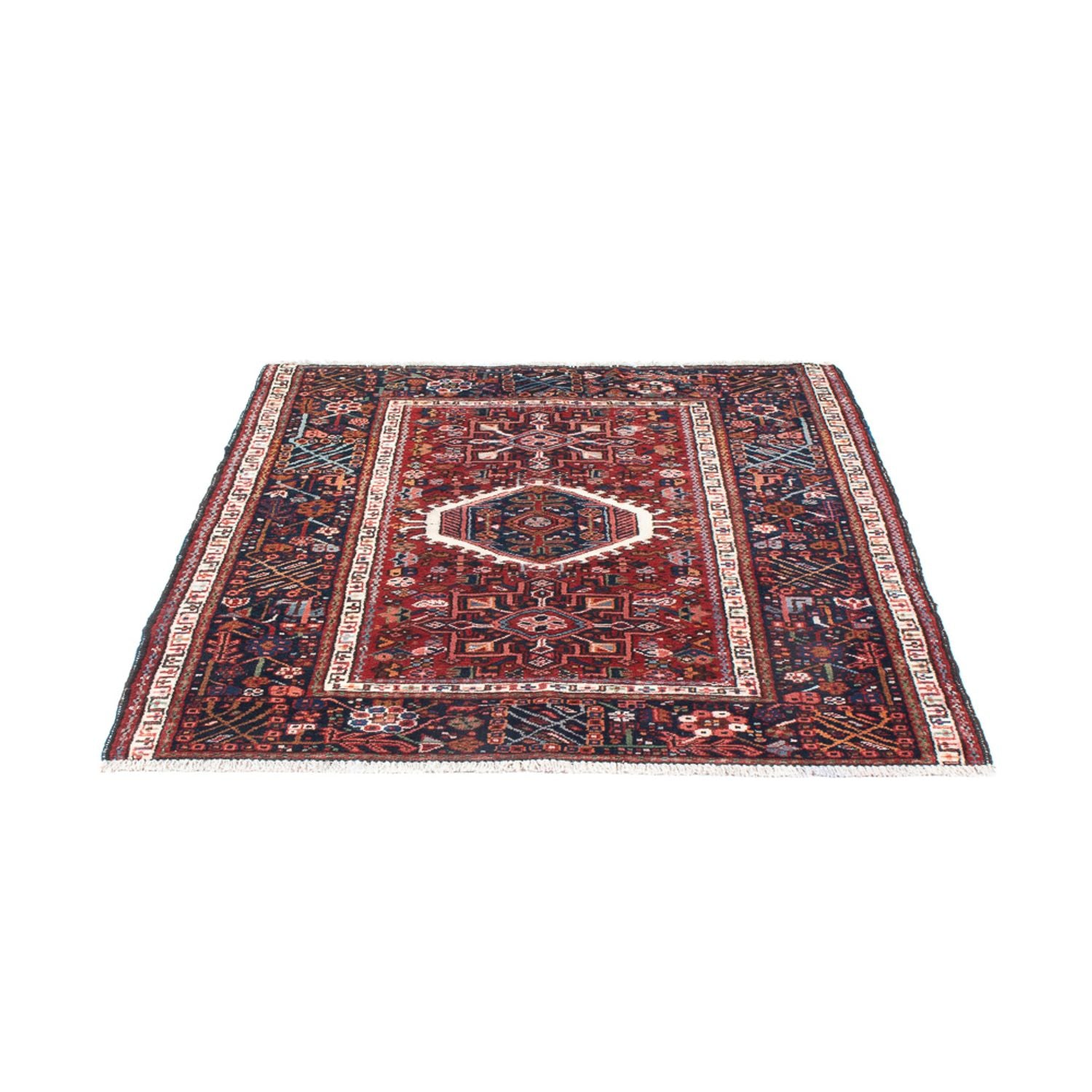 Persisk tæppe - Nomadisk - 130 x 108 cm - lysrød