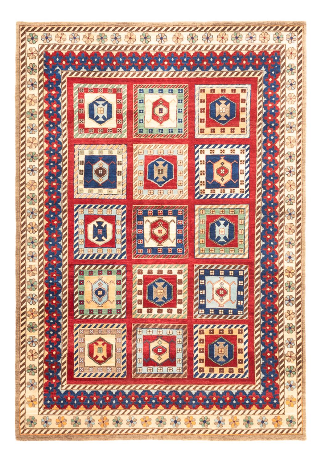 Gabbeh-tæppe - Loribaft Indus - 241 x 168 cm - flerfarvet