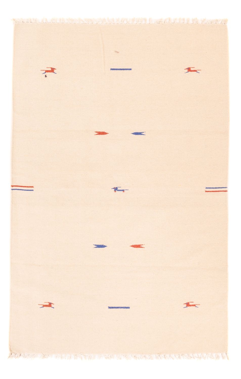 Kelim-tæppe - Trendy - 180 x 120 cm - naturlig hvid