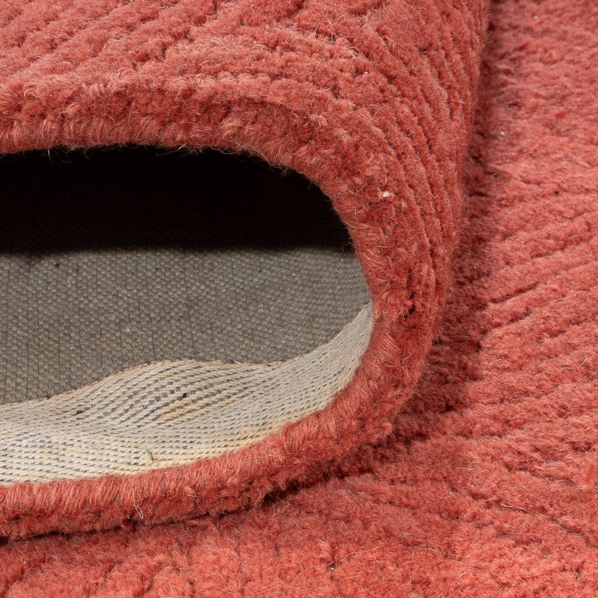 Uldtæppe - 273 x 182 cm - rust