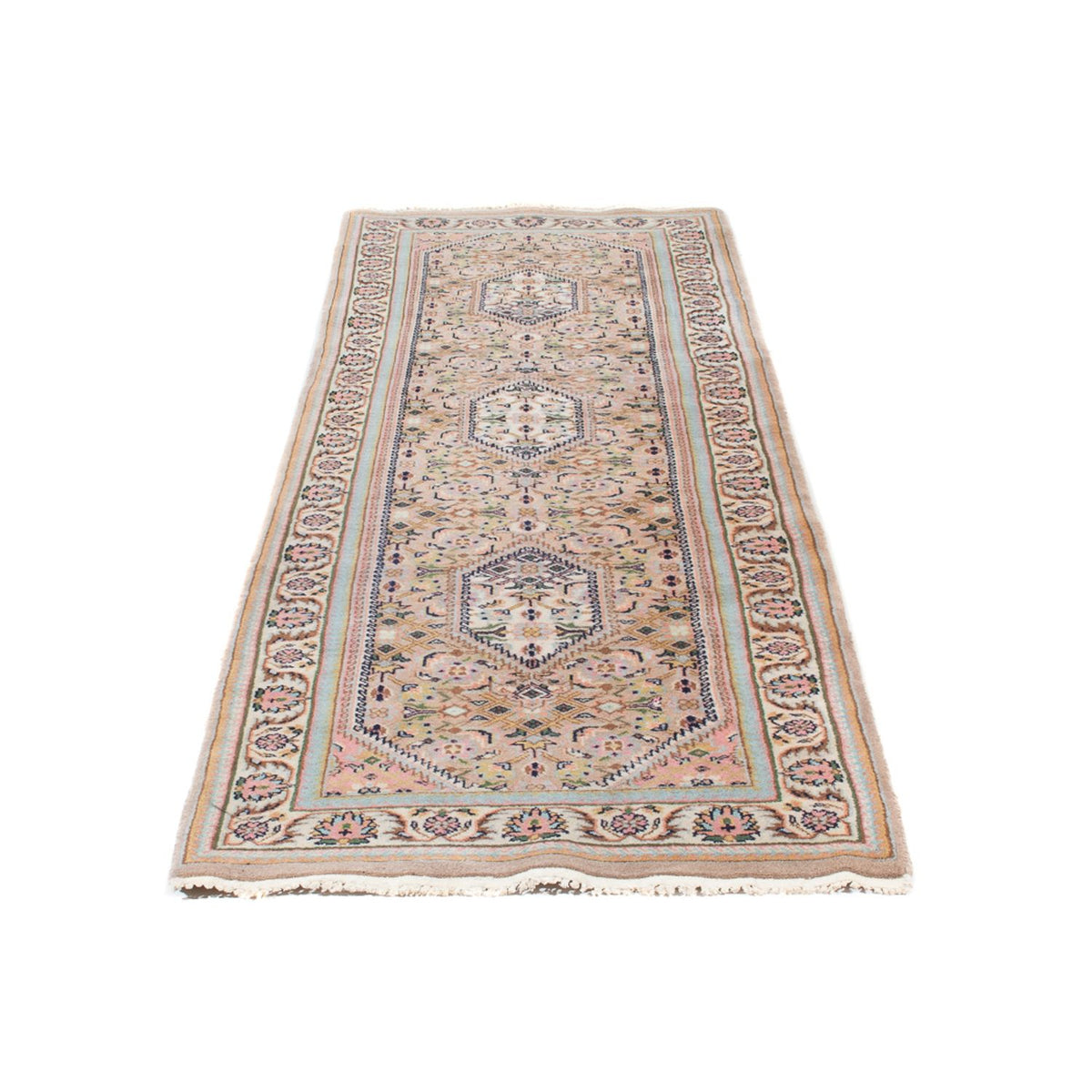 Løber Orientalsk tæppe - Bijar - Indus - 260 x 80 cm - lys beige