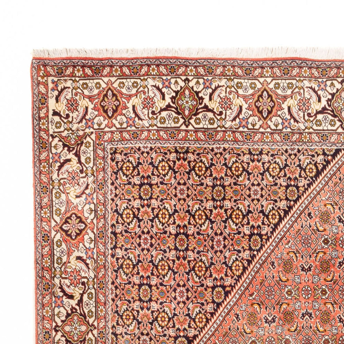 Persisk tæppe - Bijar - 300 x 200 cm - lysrød