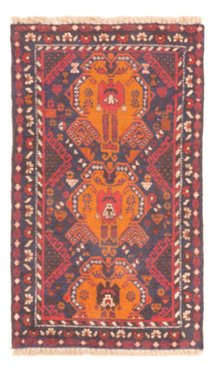 Baluch-tæppe - 140 x 78 cm - flerfarvet