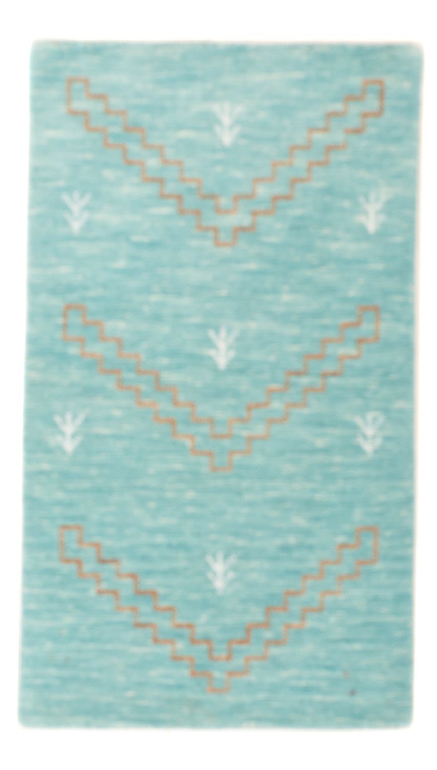 Gabbeh Tæppe - Loribaft Softy - 102 x 62 cm - lyseblå