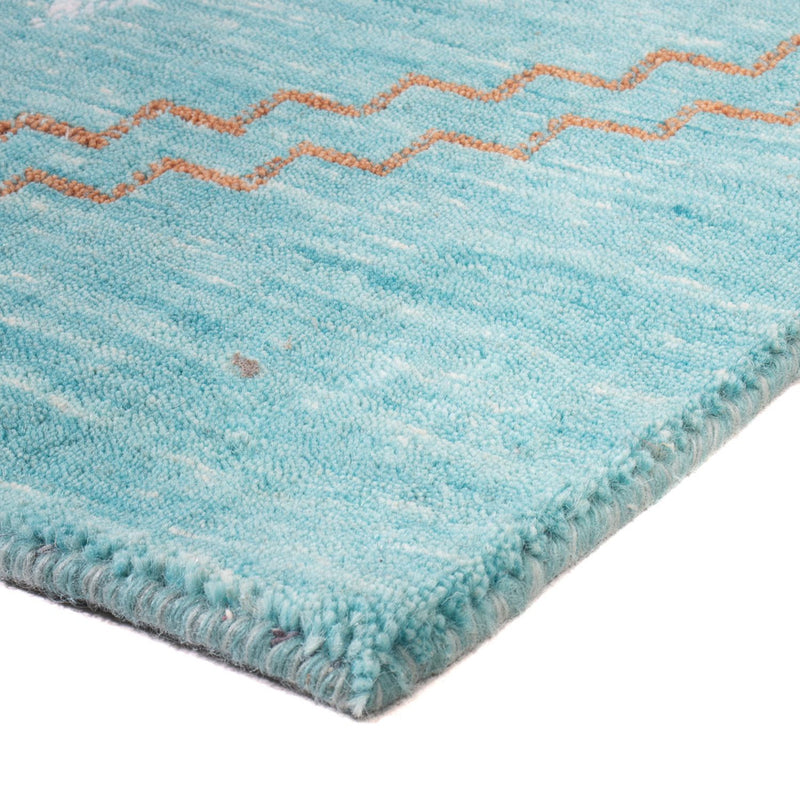 Gabbeh Tæppe - Loribaft Softy - 102 x 62 cm - lyseblå