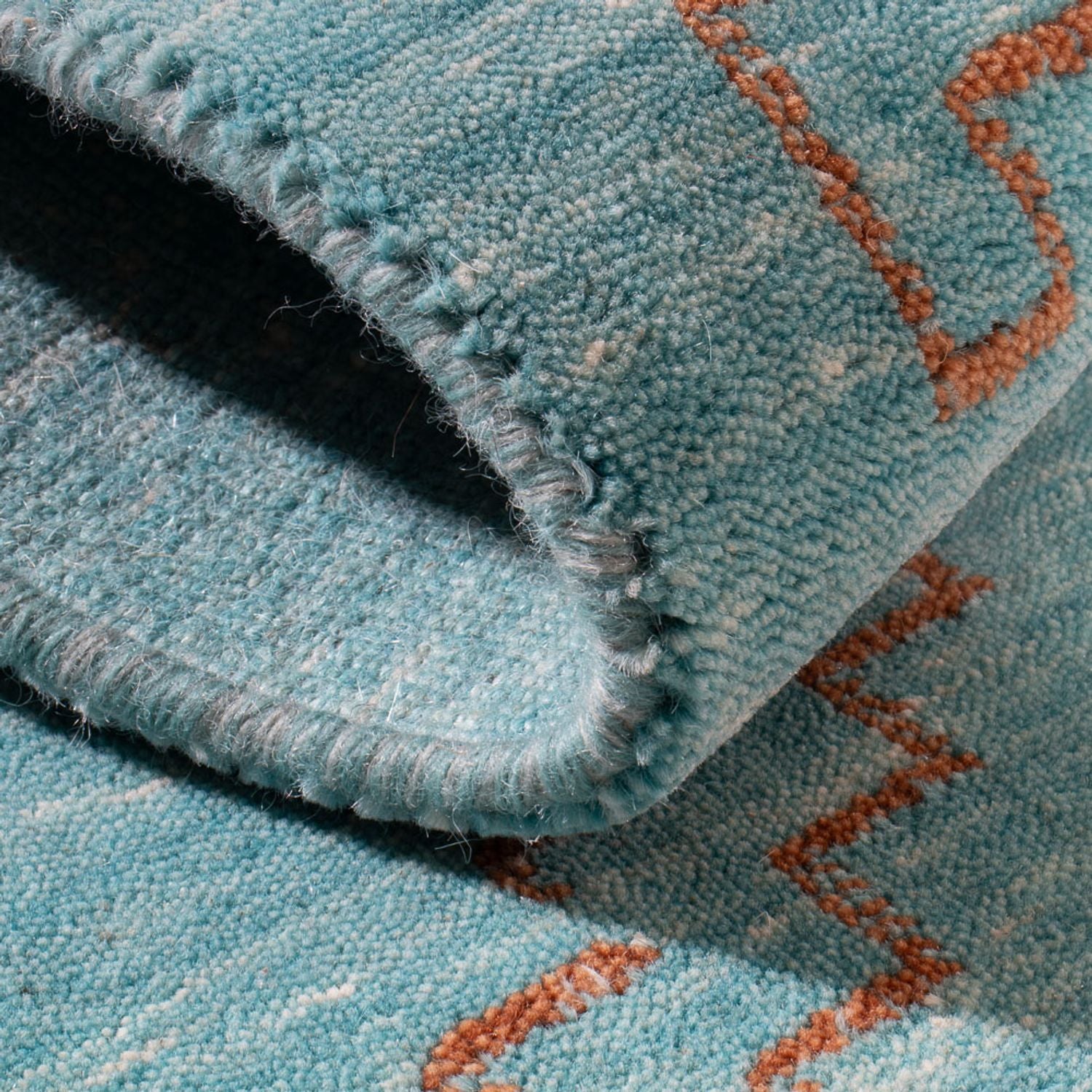 Gabbeh Tæppe - Loribaft Softy - 102 x 62 cm - lyseblå
