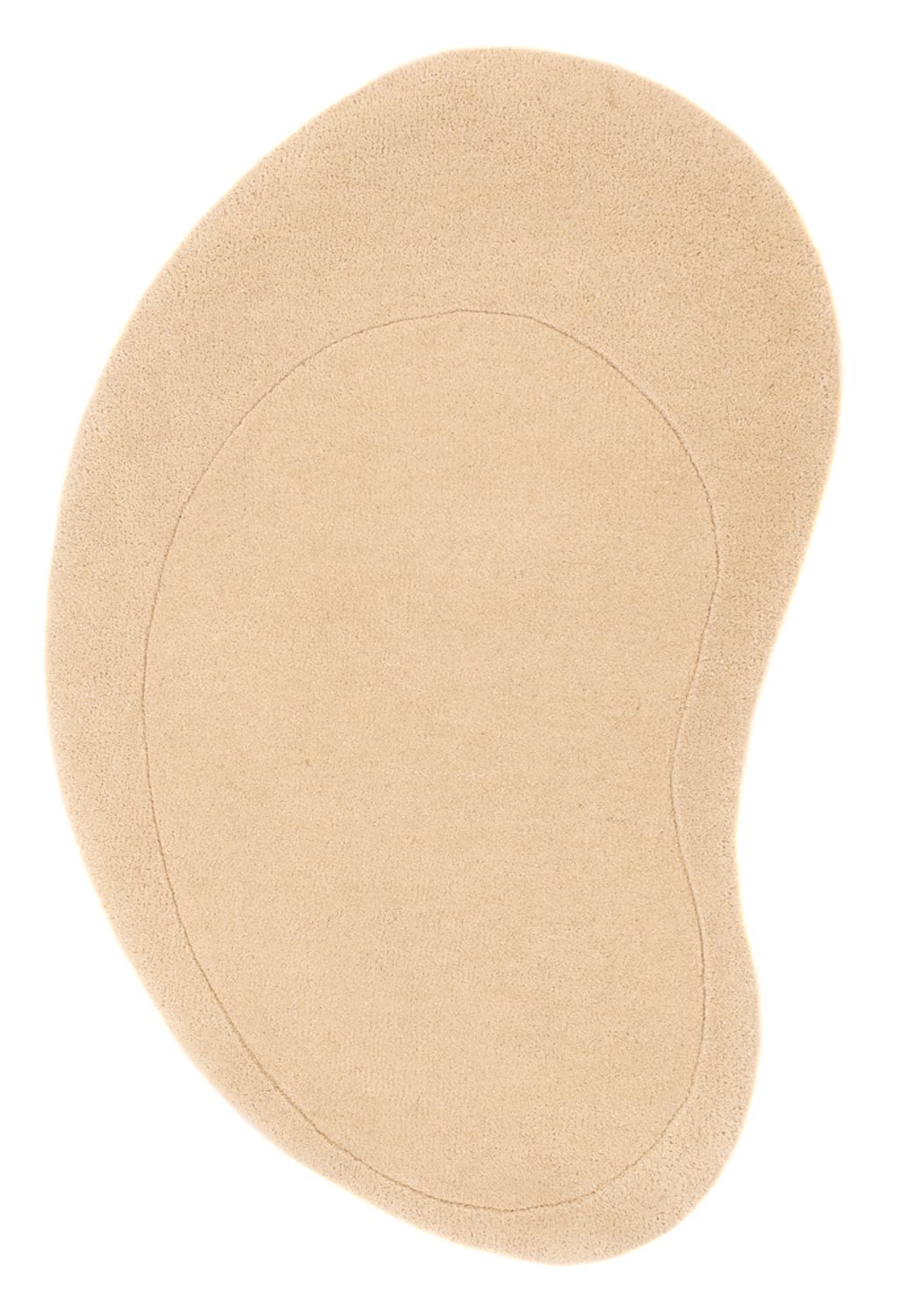 Uldtæppe - 92 x 58 cm - beige