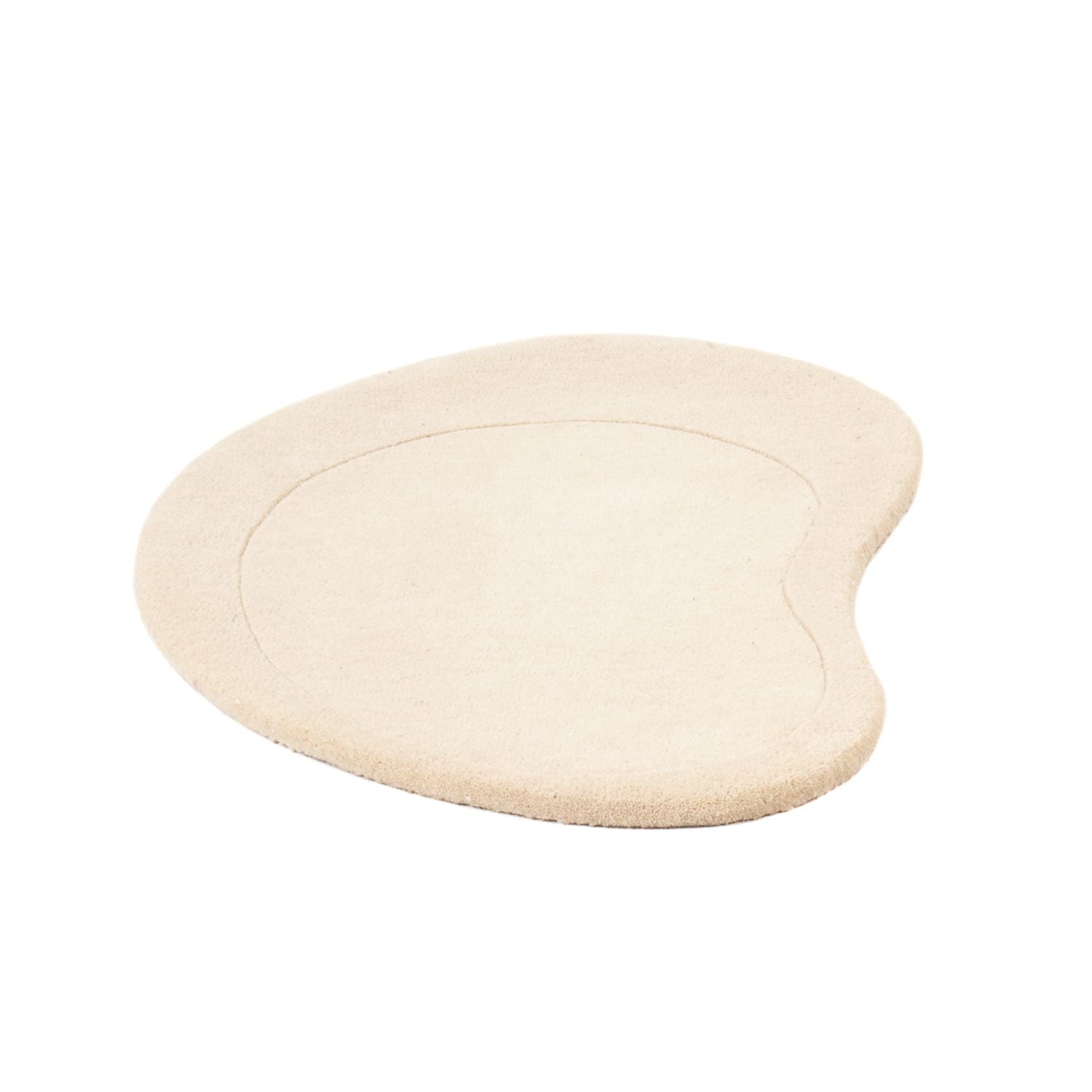 Uldtæppe - 92 x 58 cm - beige