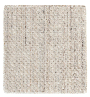 Uldtæppe firkantet  - 31 x 31 cm - lysegrå