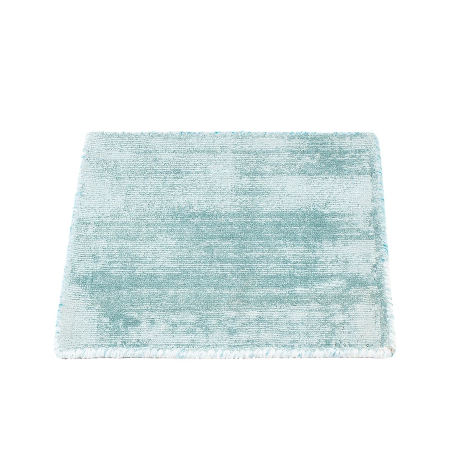 Viskose tæppe firkantet  - 30 x 30 cm - lyseblå