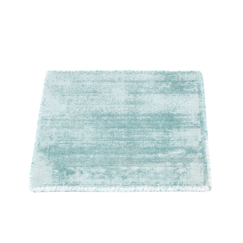 Viskose tæppe firkantet  - 30 x 30 cm - lyseblå