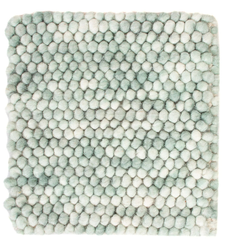 Uldtæppe firkantet  - 30 x 30 cm - lysegrøn