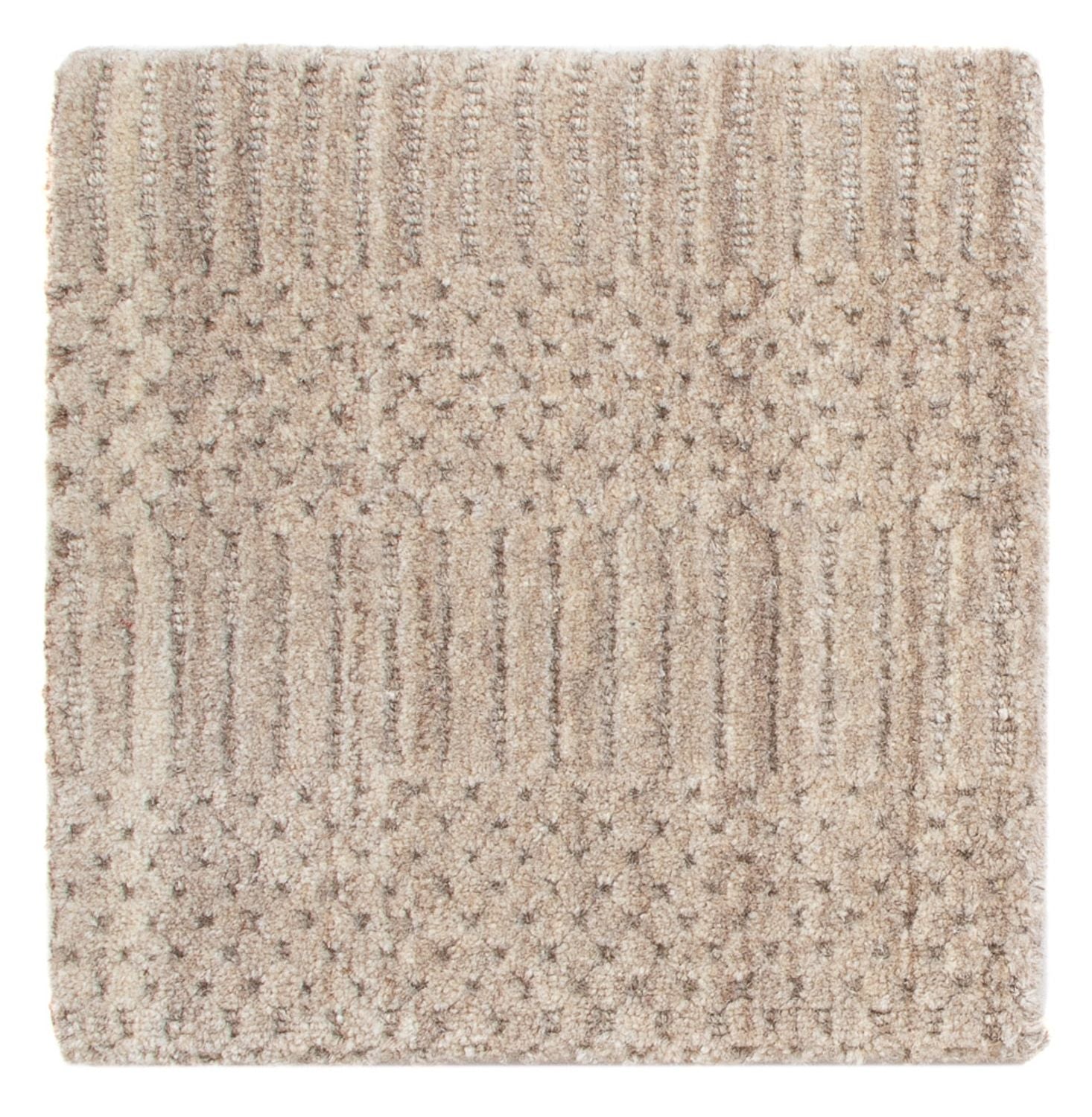 Uldtæppe firkantet  - 30 x 30 cm - brun