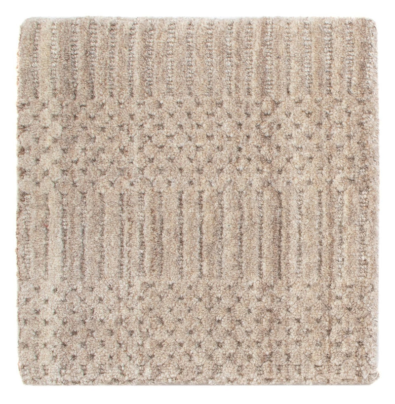 Uldtæppe firkantet  - 30 x 30 cm - brun