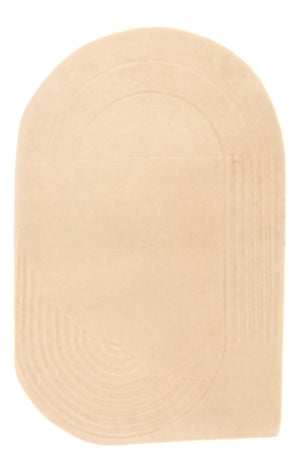 Uldtæppe - 92 x 60 cm - beige