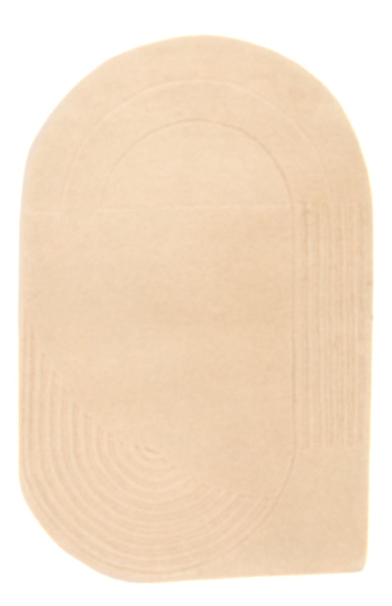 Uldtæppe - 92 x 60 cm - beige