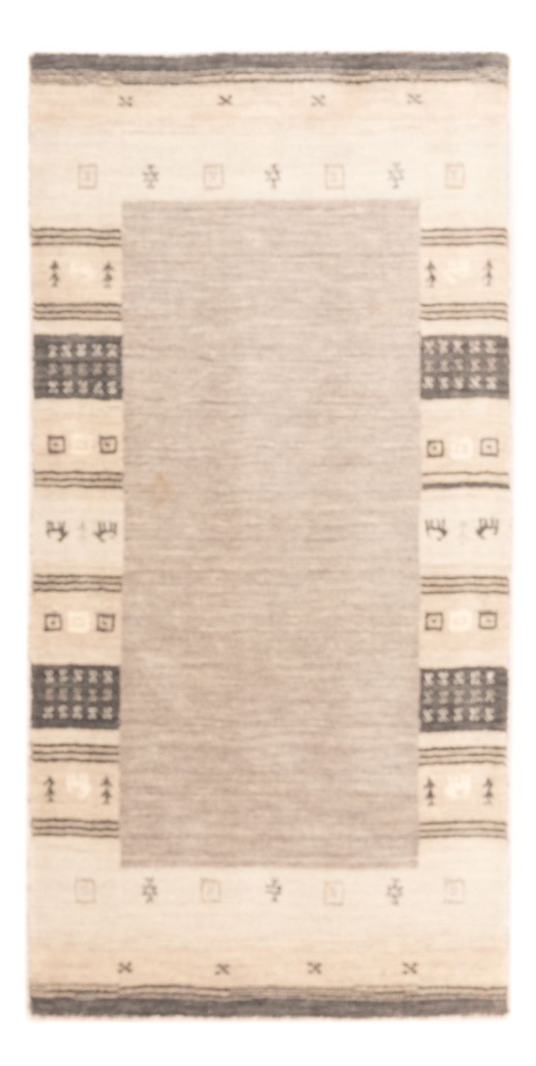 Gabbeh-tæppe - Indus - 145 x 70 cm - lysegrå