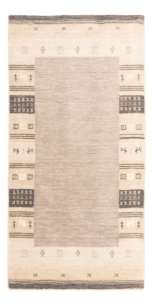Gabbeh-tæppe - Indus - 145 x 70 cm - lysegrå