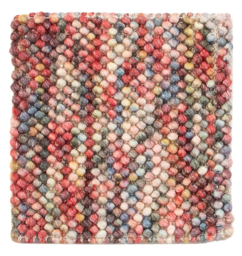 Uldtæppe firkantet  - 32 x 32 cm - flerfarvet