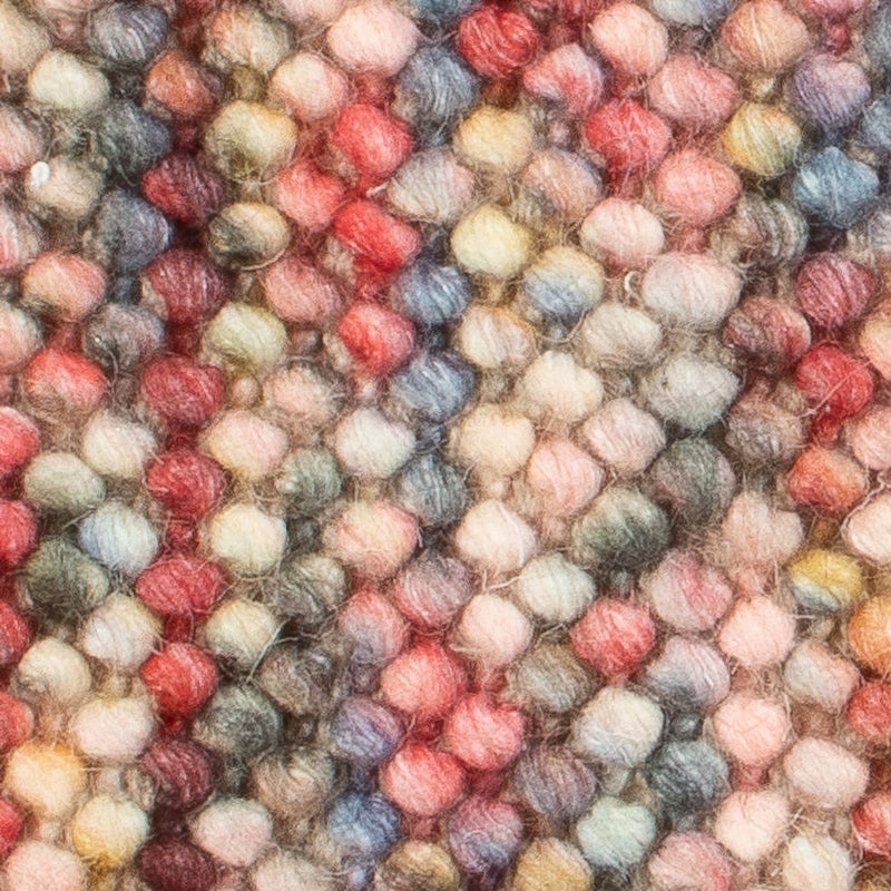 Uldtæppe firkantet  - 32 x 32 cm - flerfarvet