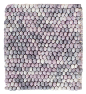 Uldtæppe firkantet  - 32 x 32 cm - flerfarvet