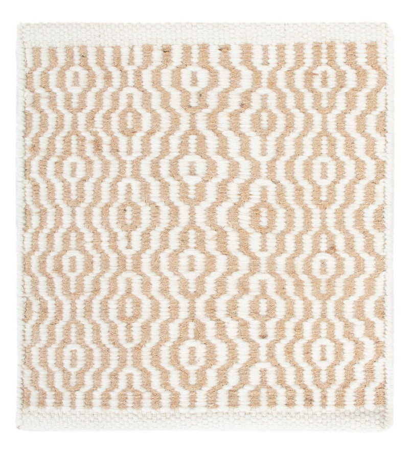 Uldtæppe firkantet  - 35 x 32 cm - beige