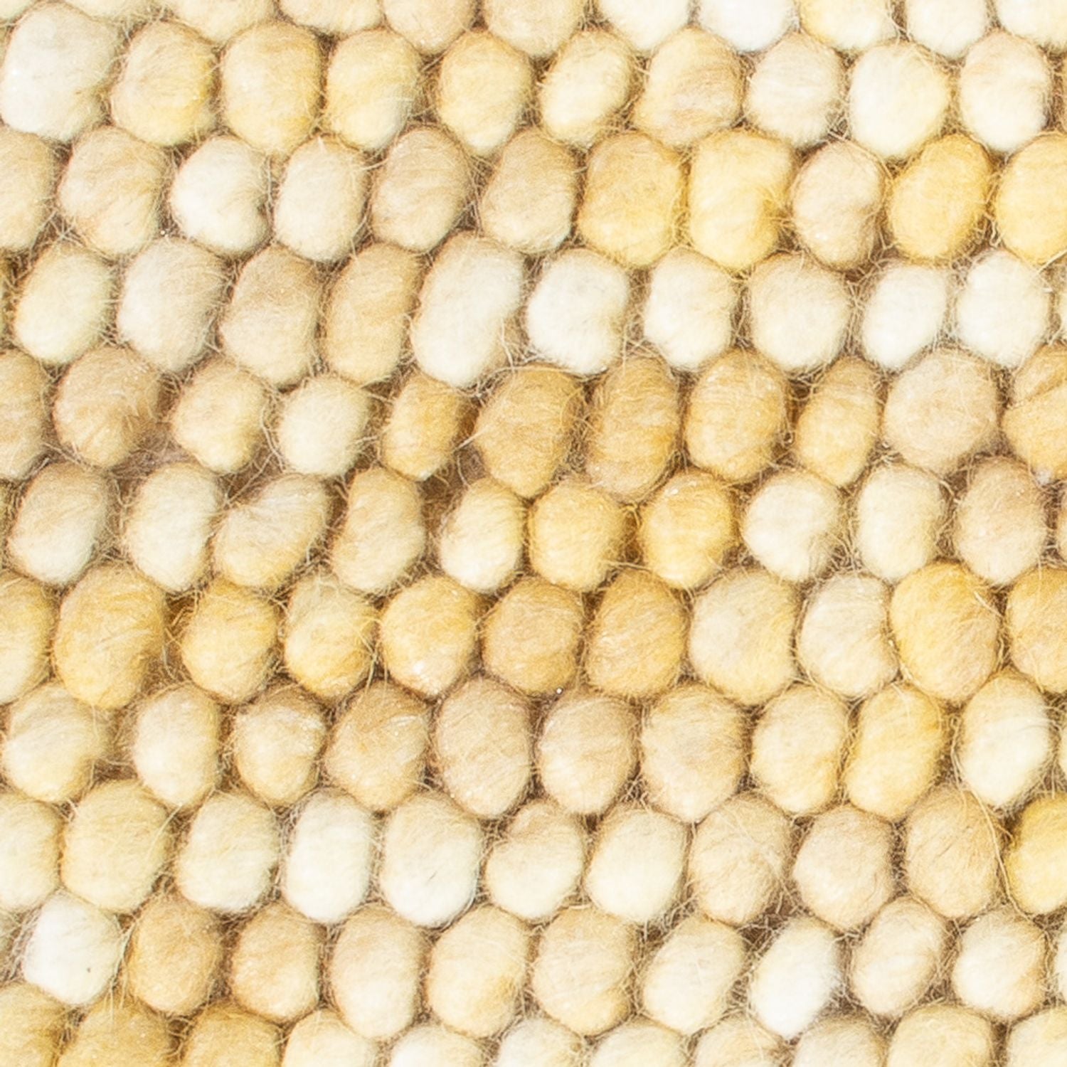Uldtæppe firkantet  - 32 x 32 cm - lys beige