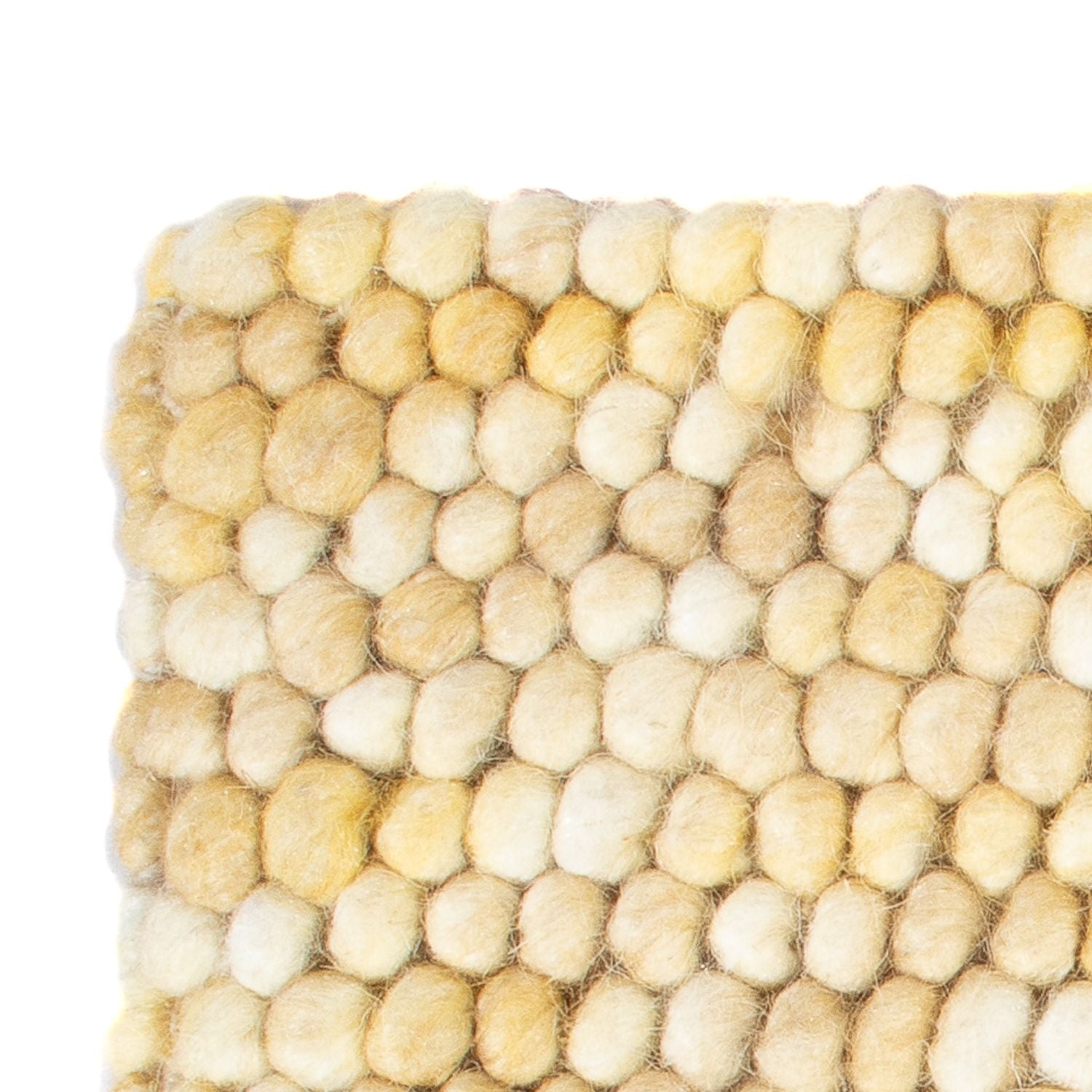 Uldtæppe firkantet  - 32 x 32 cm - lys beige