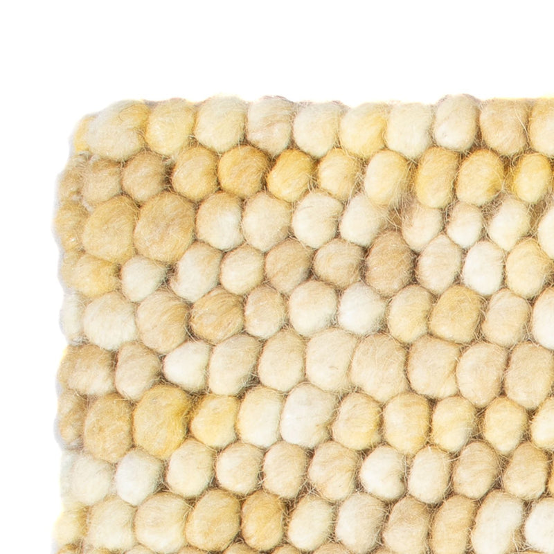 Uldtæppe firkantet  - 32 x 32 cm - lys beige